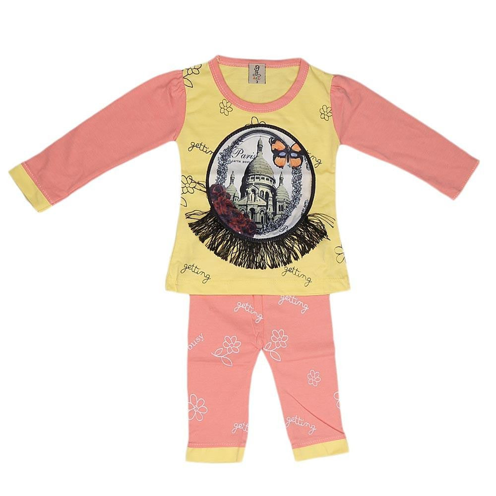 Newborn Girls Printed Suit - Yellow - test-store-for-chase-value