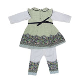Newborn Girls Full Sleeves Suit - Green - test-store-for-chase-value