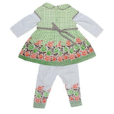 Newborn Girls Full Sleeves Suit - Green - test-store-for-chase-value
