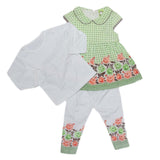 Newborn Girls Full Sleeves Suit - Green - test-store-for-chase-value