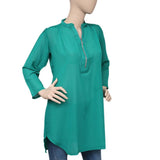 Women's Chiffon Zipper Top - Green - test-store-for-chase-value