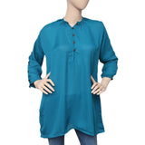 Women's Western Georgette Top - Steel Blue - test-store-for-chase-value