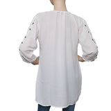 Women's Western Georgette Top - White - test-store-for-chase-value