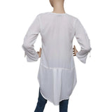 Women's Western Georgette Top - White - test-store-for-chase-value