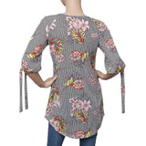 Women's Printed knit Top - Black & White - test-store-for-chase-value