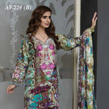 Rana Arts Camellias Viscose Embroidered 3 pcs Suit - B AY-224 - test-store-for-chase-value
