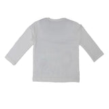 Newborn Boys Full Sleeves T-Shirt - White - test-store-for-chase-value
