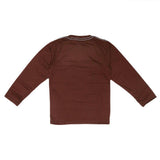 Boys Printed Full Sleeves T-Shirt - Brown - test-store-for-chase-value