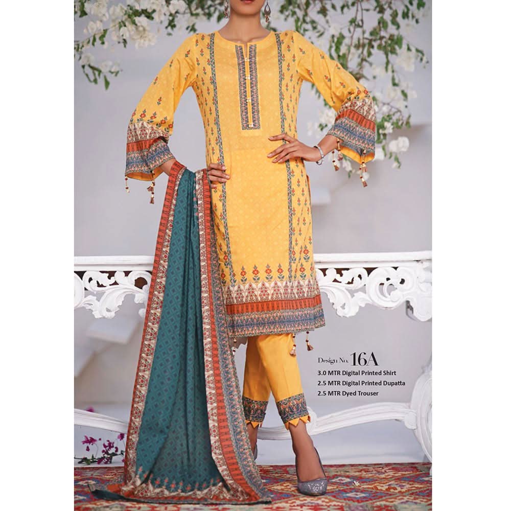 VS MISRI Digital Printed Lawn 3 Pcs Un-Stitched Suit - 16-A, Women, 3Pcs Shalwar Suit, VS Textiles, Chase Value
