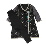 Girls Embroidered 2 Piece Suit - Black - test-store-for-chase-value