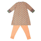 Girls Embroidered 2 Piece Suit - Peach - test-store-for-chase-value