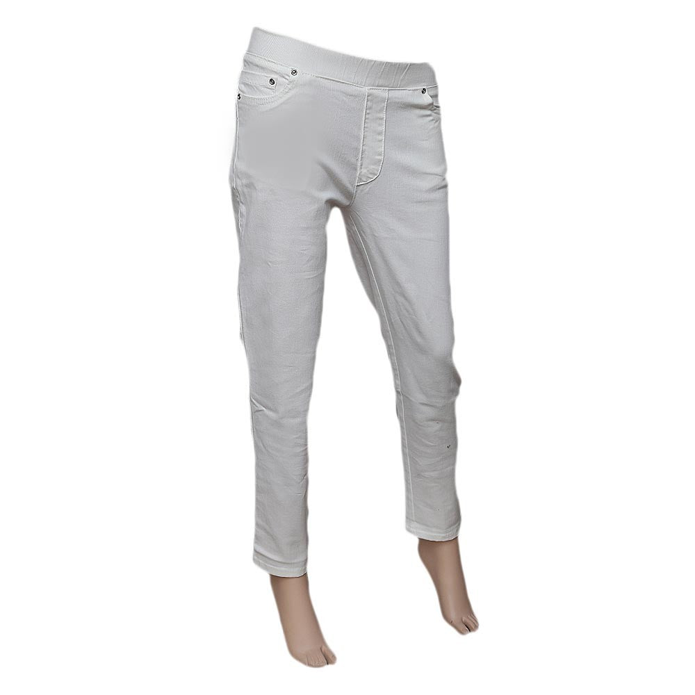 Women's Slim Fit Jeggings Jeans - White - test-store-for-chase-value