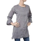 Women's Printed Casual Shirt - Steel Grey - test-store-for-chase-value
