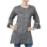 Women's Printed Casual Shirt - Dark Grey - test-store-for-chase-value