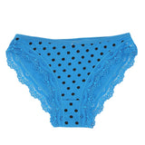 Women's Net Lace & Polka Dot Panty - Blue - test-store-for-chase-value