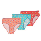 Girls Printed Panty 3 Pcs - Multi - test-store-for-chase-value