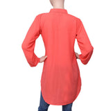 Women's Embroidered Shirt - Peach - test-store-for-chase-value