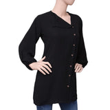 Women's Georgette Shirt - Black - test-store-for-chase-value