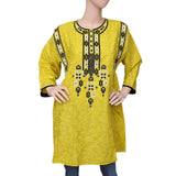 Women's Embroidered Kurti - Yellow - test-store-for-chase-value