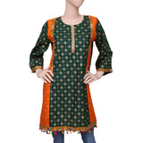 Women's Printed Kurti - Green - test-store-for-chase-value