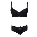 Women's Ring Foam Bra & Panty Set - Black - test-store-for-chase-value