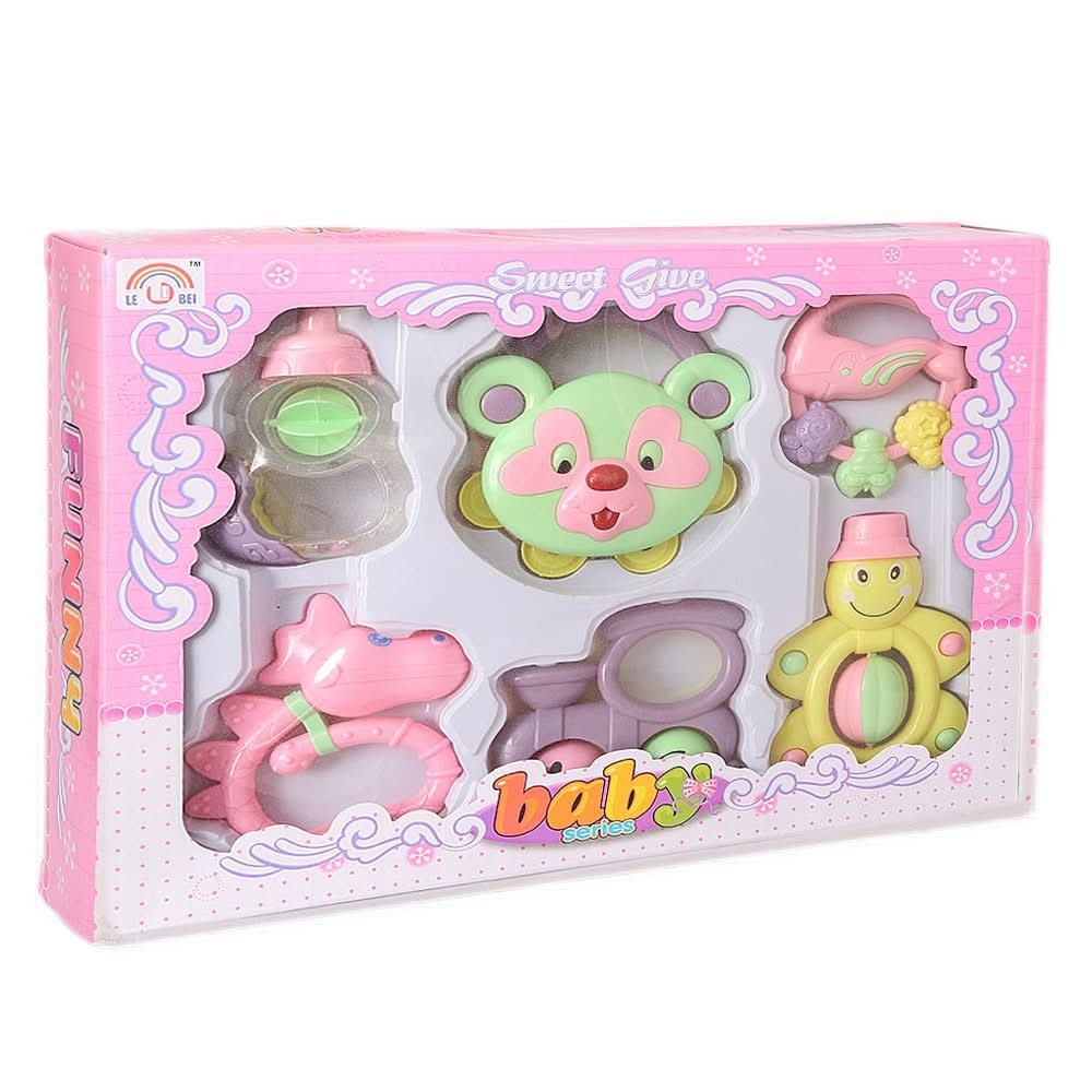 Rattle Toy 6 Pcs Set for Kids - Multi - test-store-for-chase-value