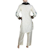 Women's Fancy Embroidered 3 Piece Stitched Suit - Cream - test-store-for-chase-value