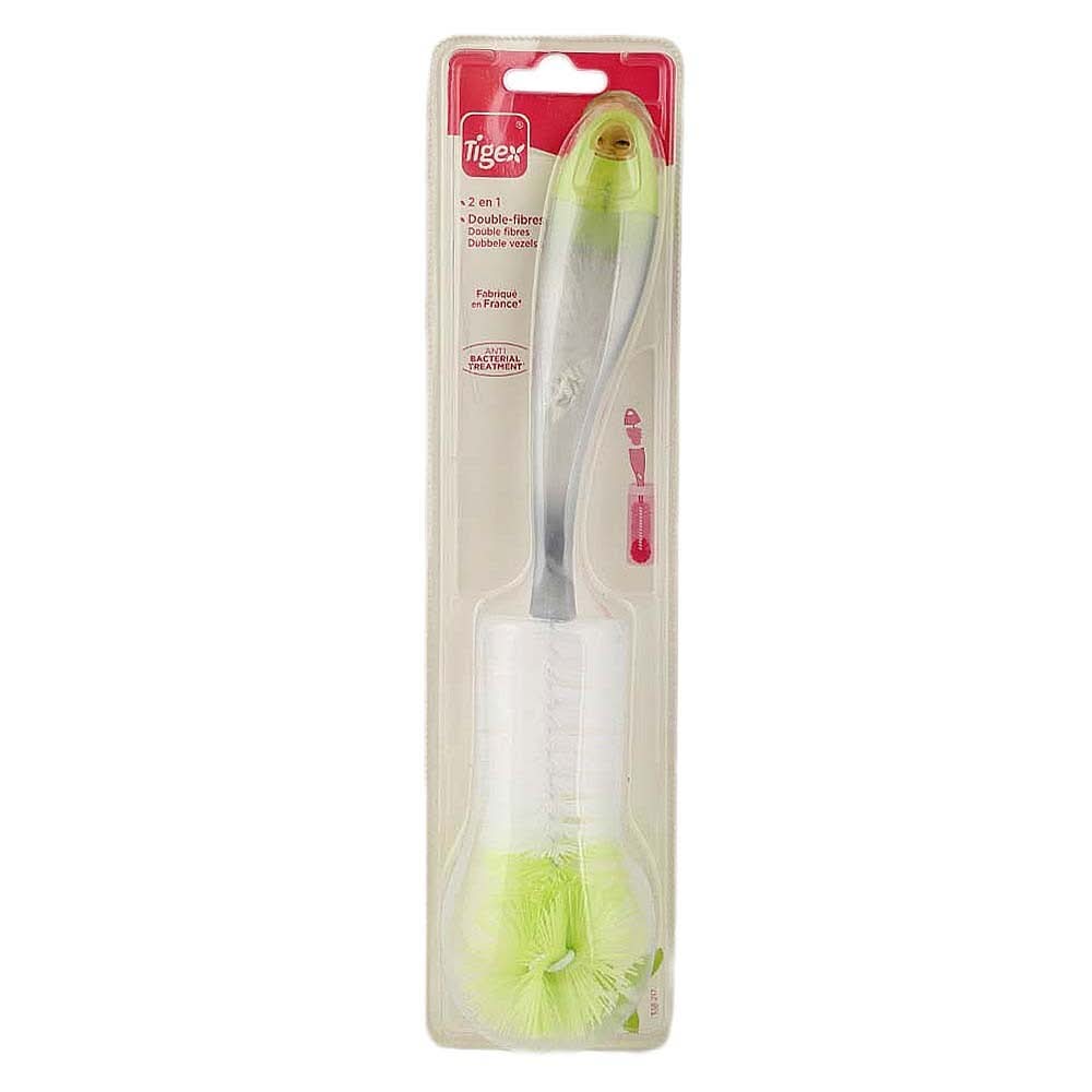 Tigex 2-in-1 double fibre bottle brush - Grey - test-store-for-chase-value