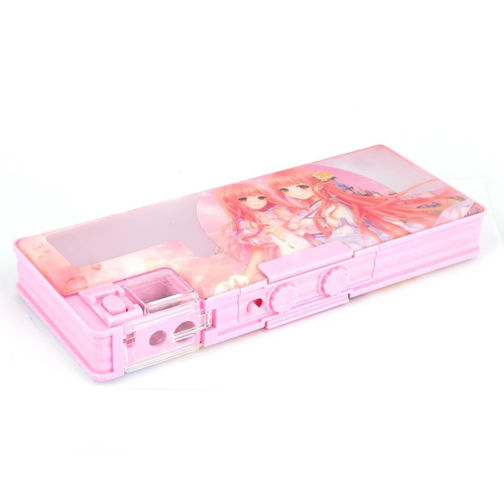 Girls Double Sided Pencil Box - Pink - test-store-for-chase-value