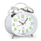 Twin Bell Alarm Table Clock - Silver - test-store-for-chase-value