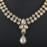 Women's Kundan Jewellery Set - Golden - test-store-for-chase-value