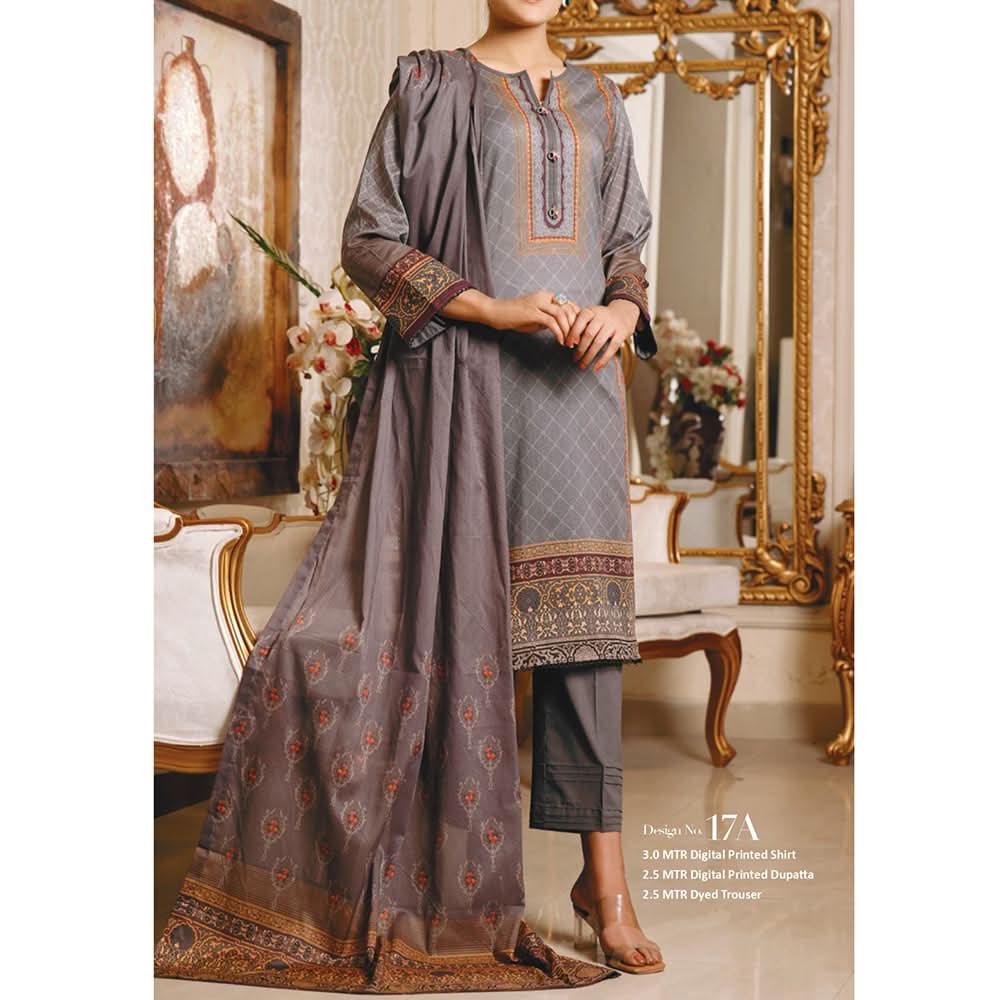 VS MISRI Digital Printed Lawn 3 Pcs Un-Stitched Suit - 17-A, Women, 3Pcs Shalwar Suit, VS Textiles, Chase Value