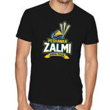 Peshawar Zalmi T-Shirt For Men - Black - test-store-for-chase-value