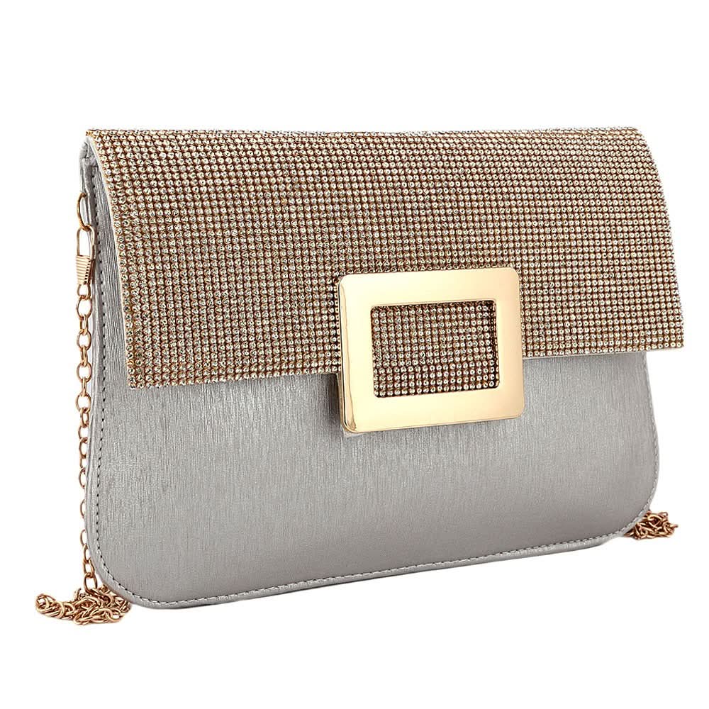 Women's Fancy Clutch 6560 - Silver - test-store-for-chase-value