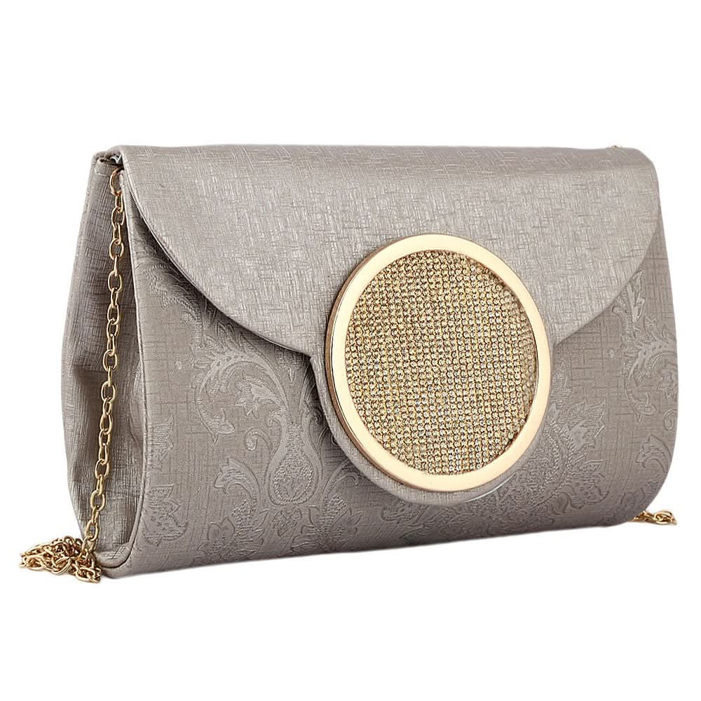 Women's Fancy Clutch 6694 - Grey - test-store-for-chase-value