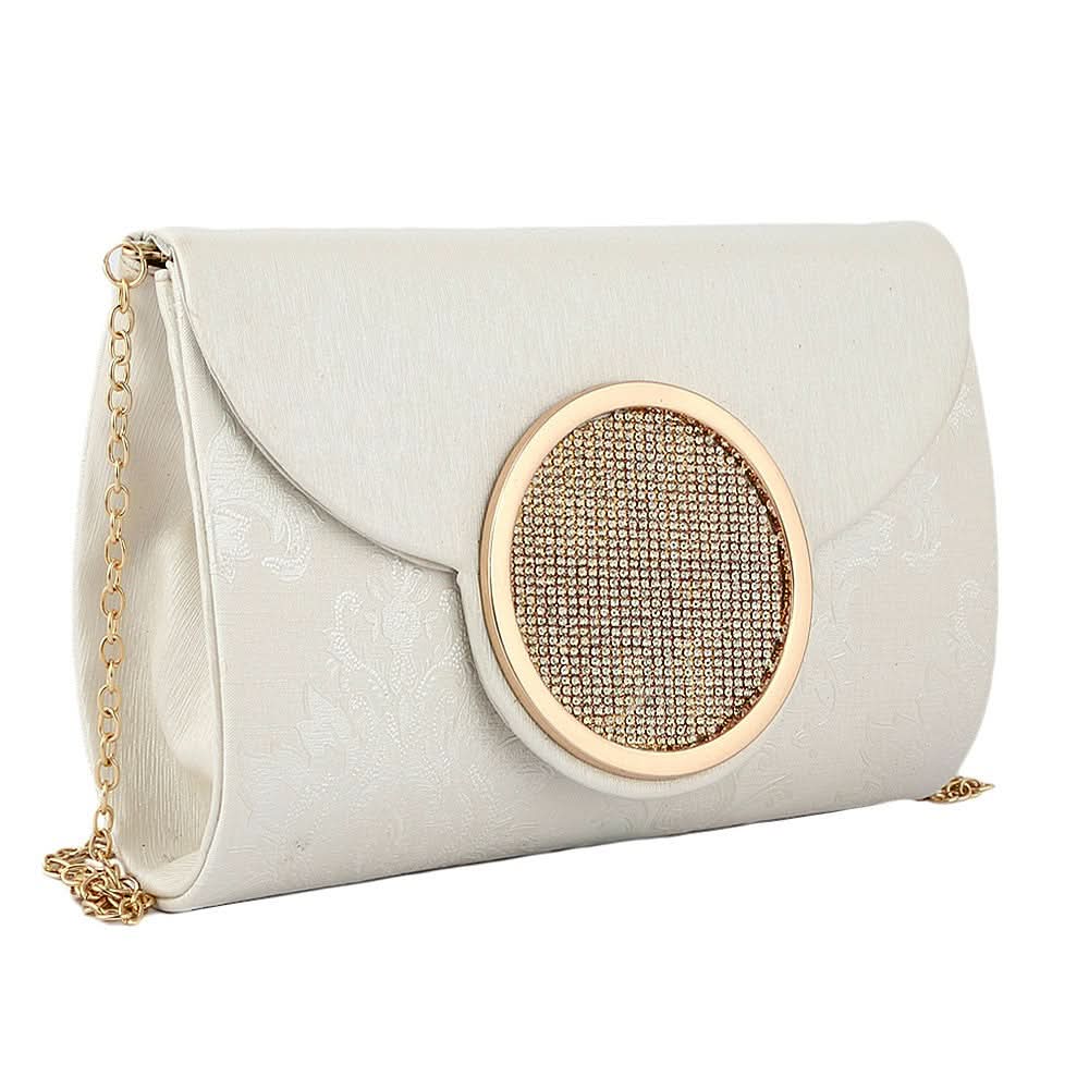 Women's Fancy Clutch 6694 - Off White - test-store-for-chase-value