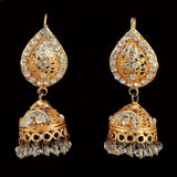 Women's Fancy Jhumki - Golden & White - test-store-for-chase-value