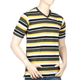 Men's V-Neck Half Sleeve T-Shirt - Multi - test-store-for-chase-value