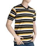 Men's V-Neck Half Sleeve T-Shirt - Multi - test-store-for-chase-value