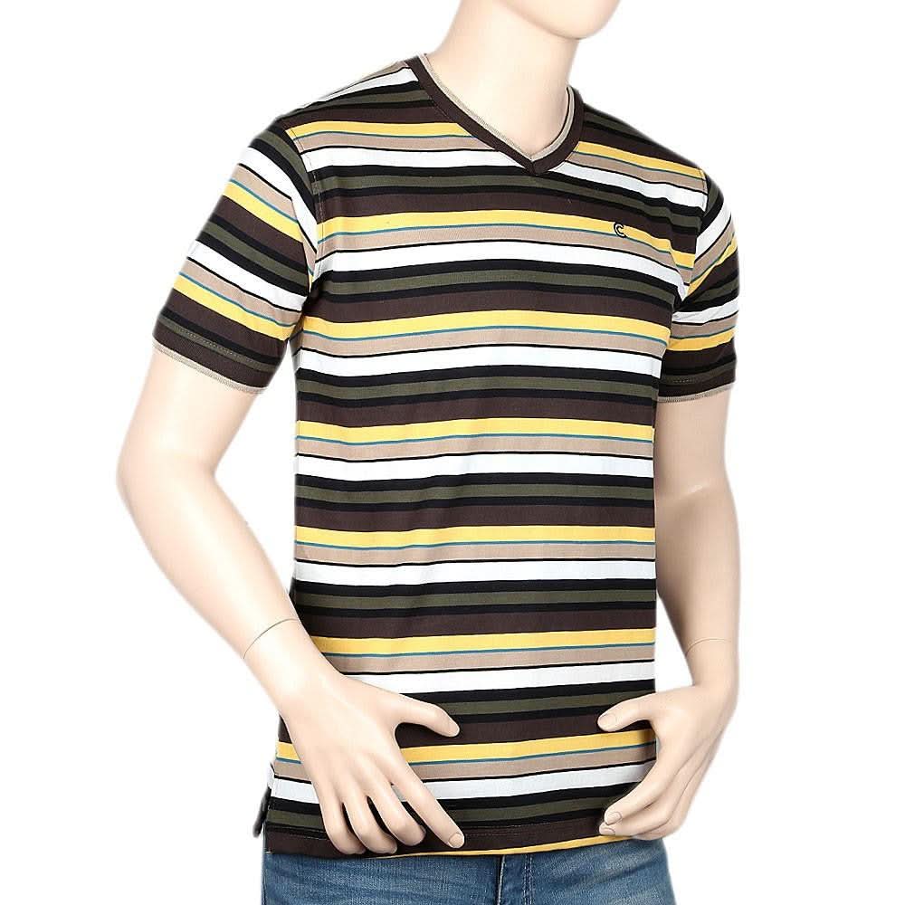 Men's V-Neck Half Sleeve T-Shirt - Multi - test-store-for-chase-value