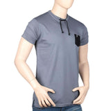 Men's Round Neck Half Sleeve T-Shirt - Grey - test-store-for-chase-value