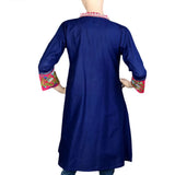 Women's Embroidered Short Kurti - Navy Blue - Navy/Blue - test-store-for-chase-value