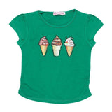 Newborn Girls Half Sleeve Printed T-Shirt - Green - test-store-for-chase-value