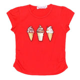 Newborn Girls Half Sleeve Printed T-Shirt - Red - test-store-for-chase-value