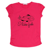 Girls Half Sleeve Printed T-Shirt - Pink - test-store-for-chase-value