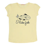 Girls Half Sleeve Printed T-Shirt - Yellow - test-store-for-chase-value