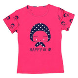 Girls Half Sleeve Printed T-Shirt - Pink - test-store-for-chase-value