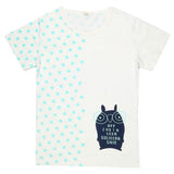 Girls Half Sleeve Printed T-Shirt - White - test-store-for-chase-value