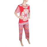 Women's 2 Piece Night Suit - Red - test-store-for-chase-value