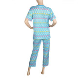 Women's 2 Piece Night Suit - Light Blue - test-store-for-chase-value